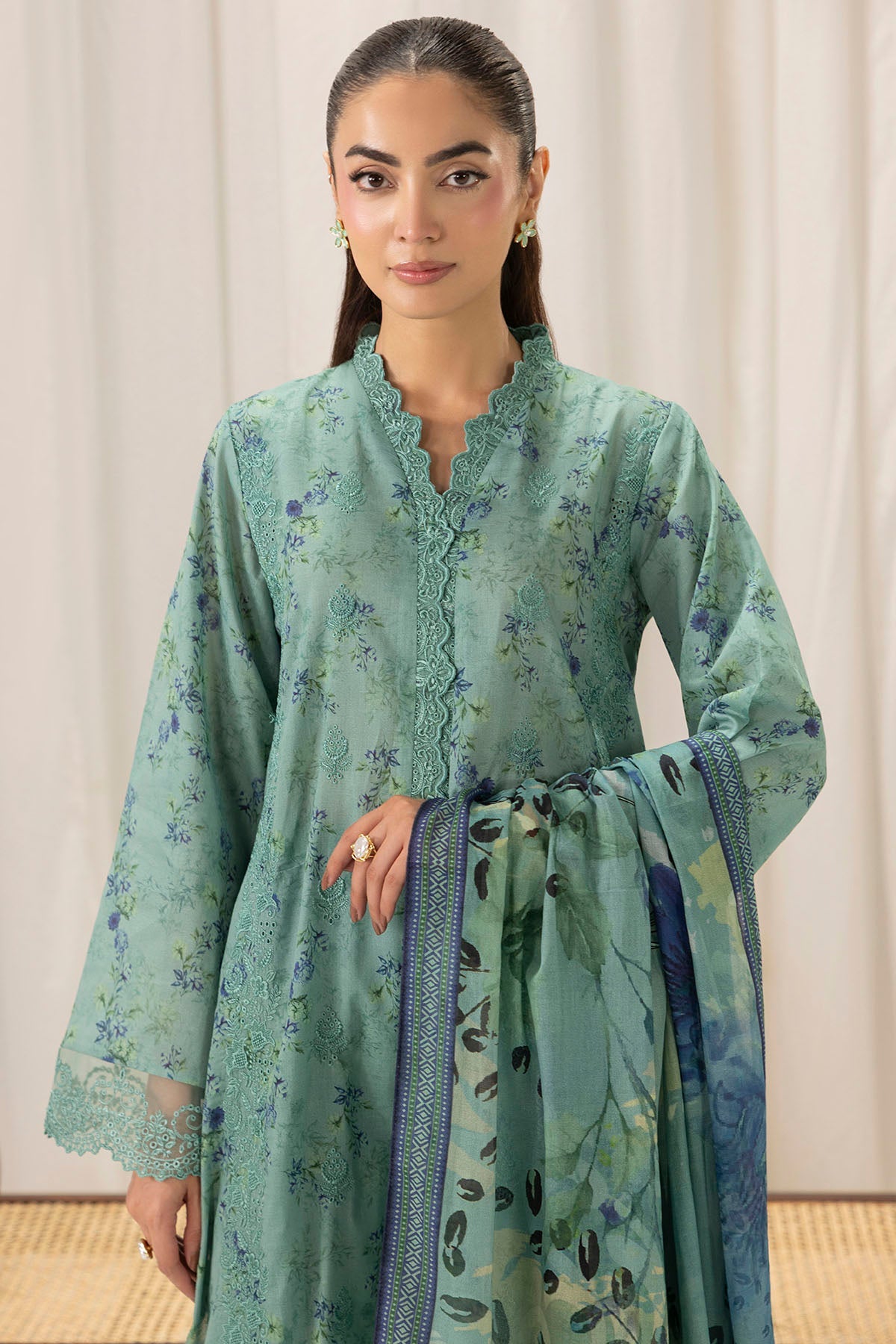 6140-EMILY EMBROIDERED LAWN STITCHED