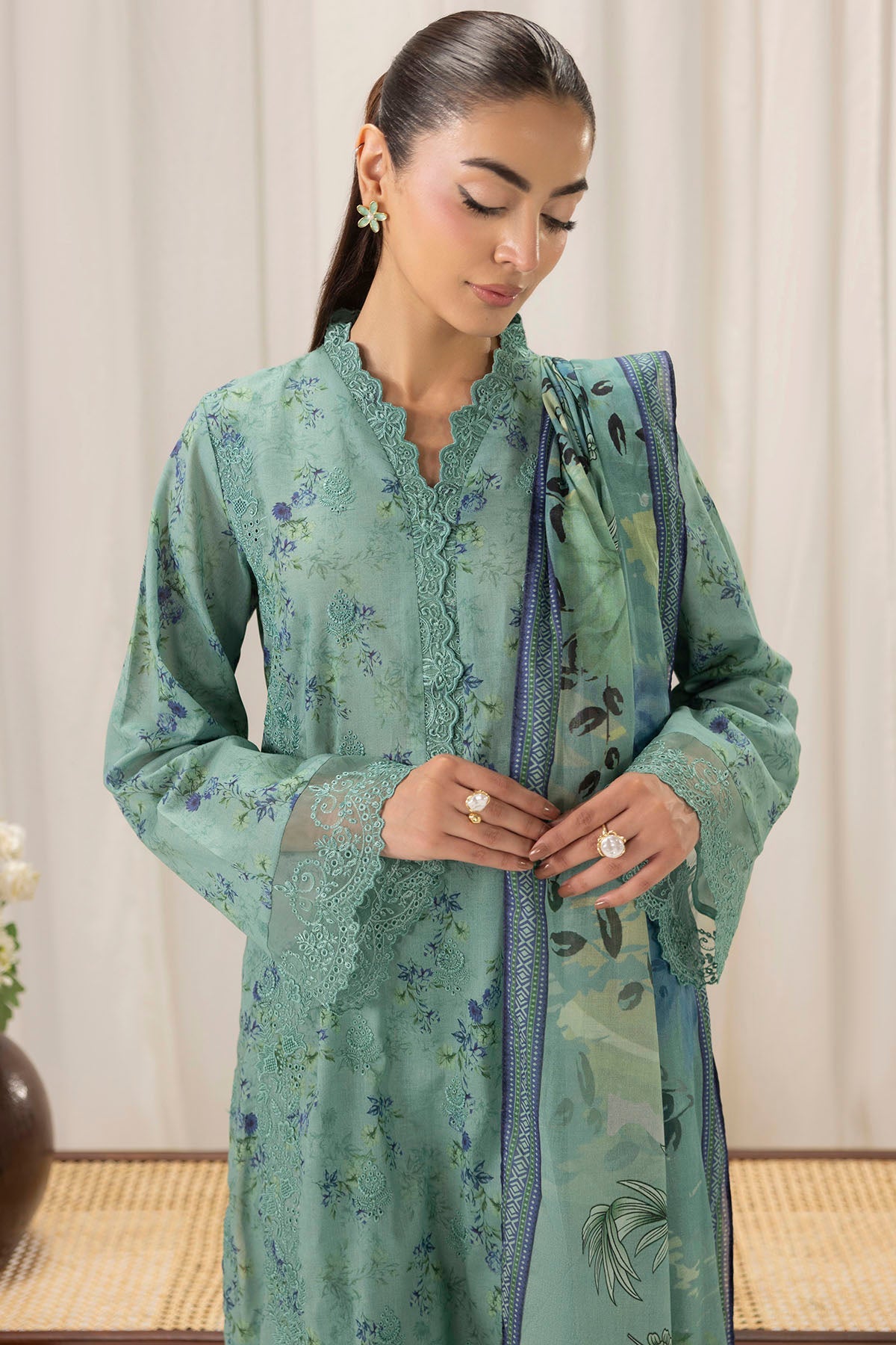 6140-EMILY EMBROIDERED LAWN STITCHED
