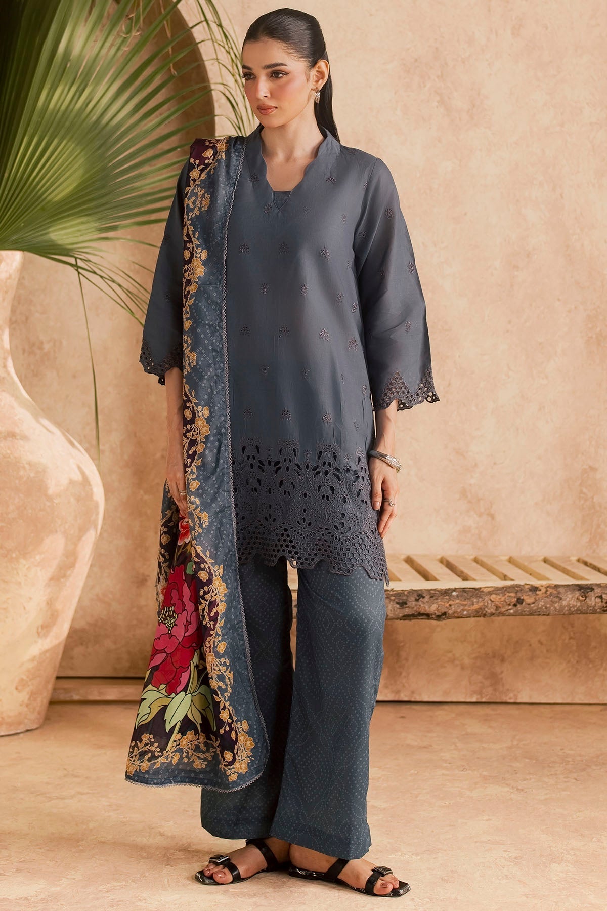 6142-MELA EMBROIDERED LAWN UNSTITCHED