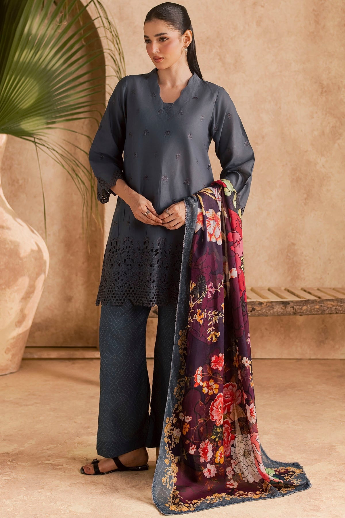 6142-MELA EMBROIDERED LAWN UNSTITCHED