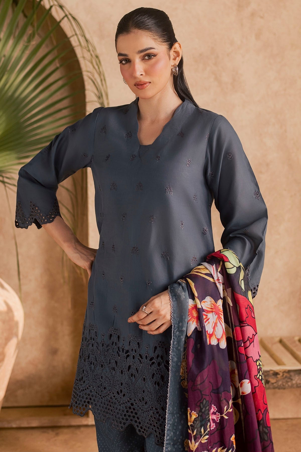 6142-MELA EMBROIDERED LAWN UNSTITCHED