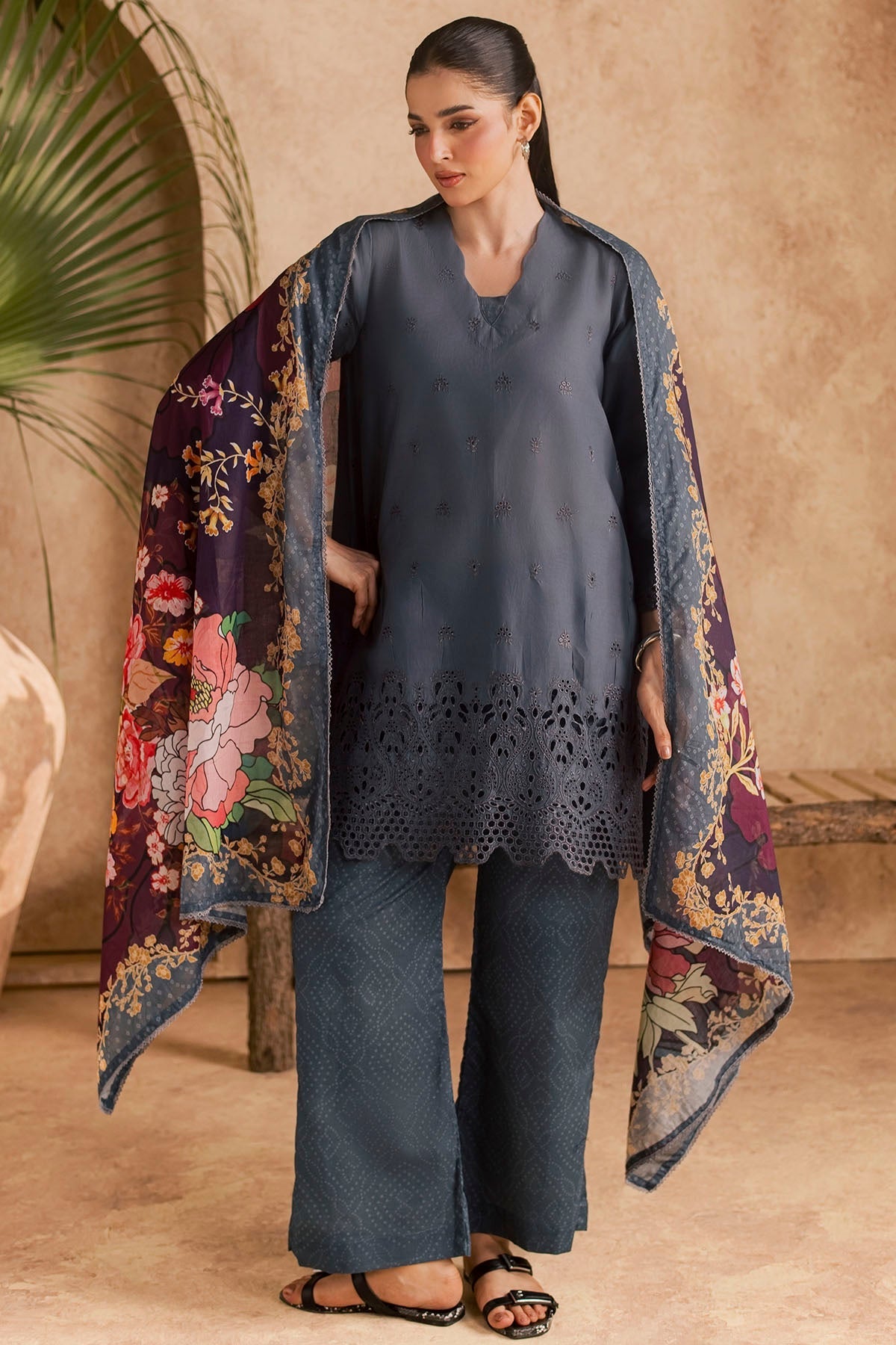 6142-MELA EMBROIDERED LAWN UNSTITCHED