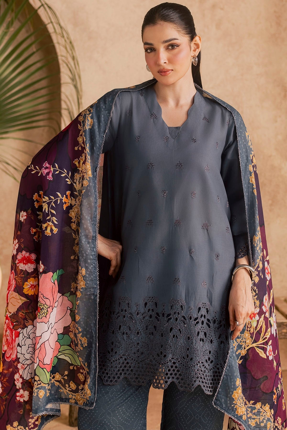6142-MELA EMBROIDERED LAWN UNSTITCHED