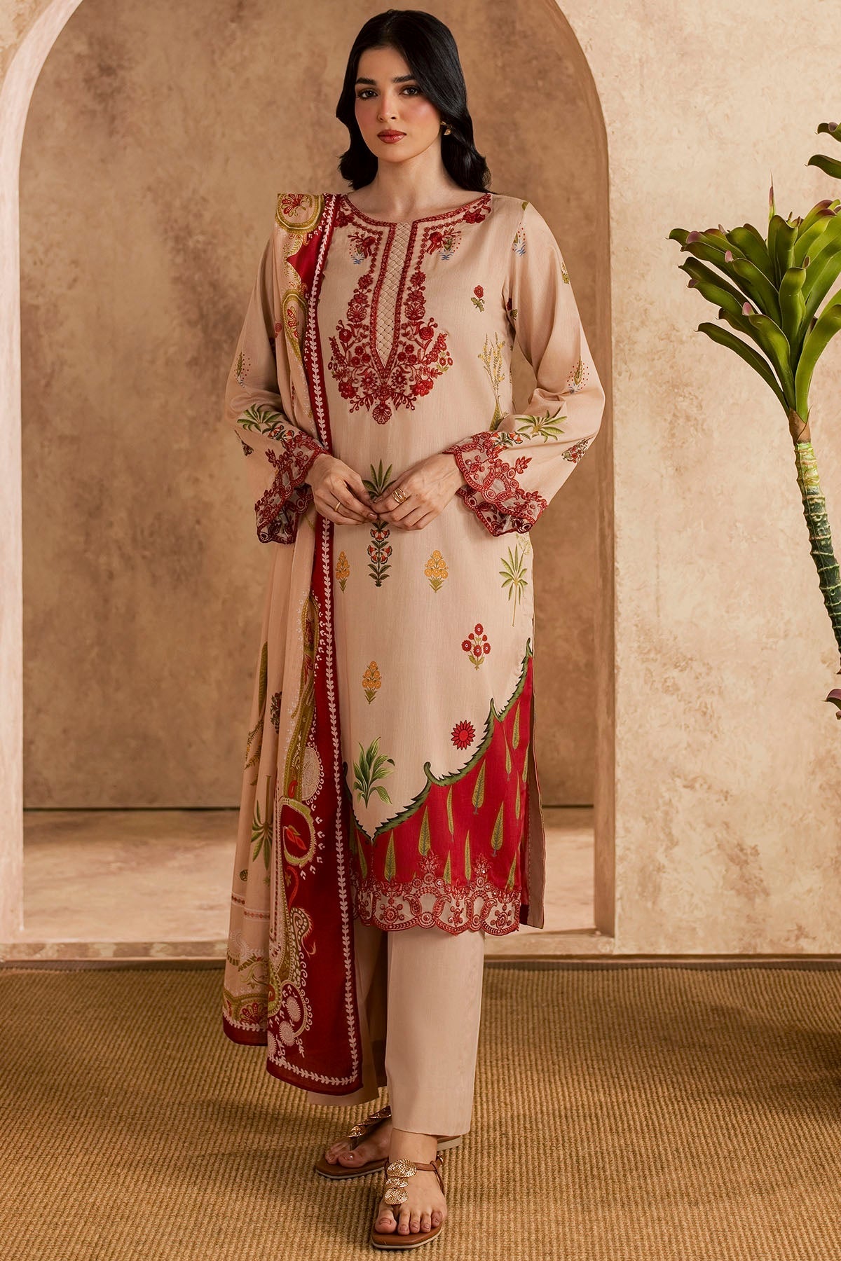6152-ROSINA EMBROIDERED LAWN UNSTITCHED