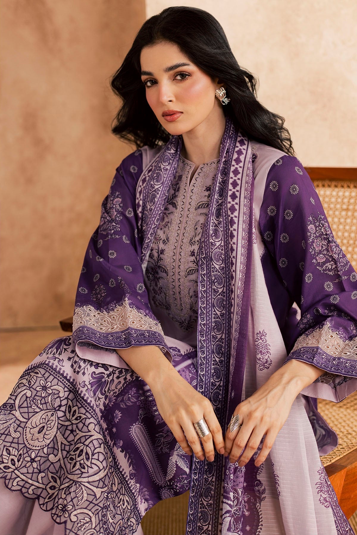 6153-ESMERA EMBROIDERED LAWN STITCHED