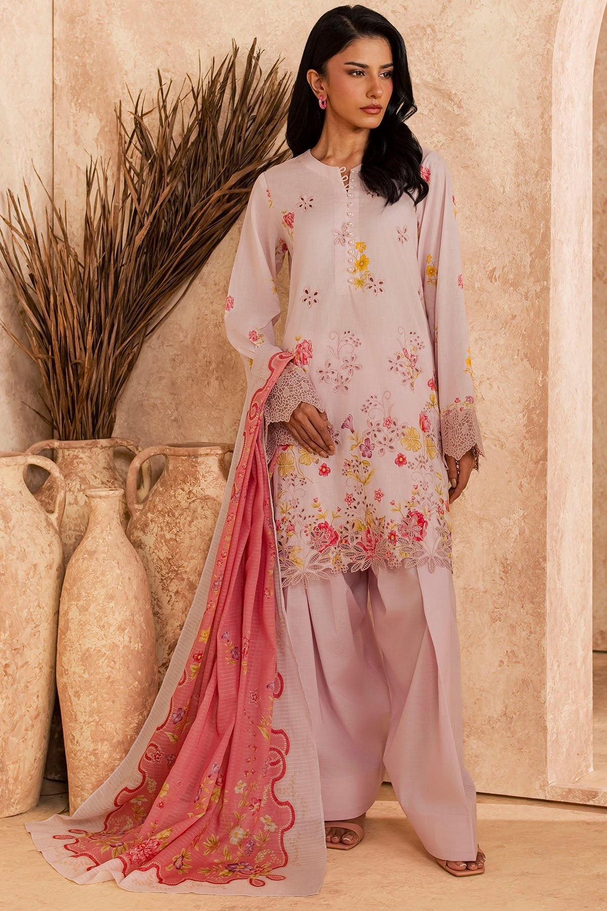 6154-ETHERIA EMBROIDERED LAWN STITCHED