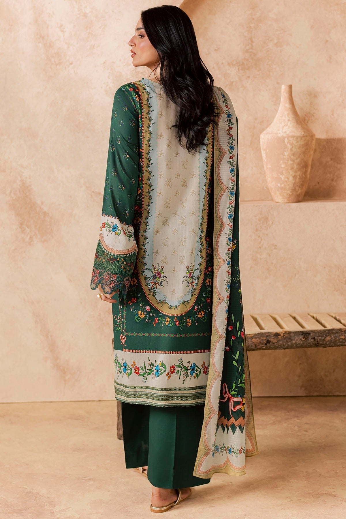 6159-BARAN EMBROIDERED LAWN STITCHED