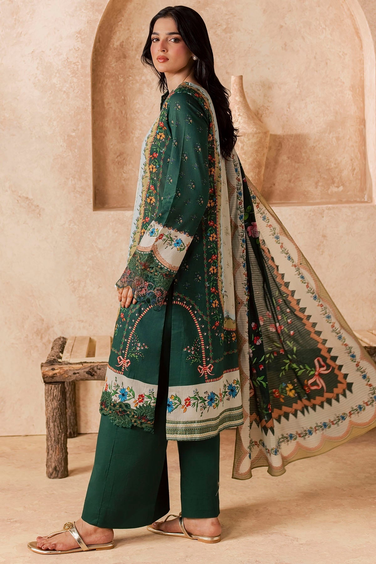 6159-BARAN EMBROIDERED LAWN STITCHED