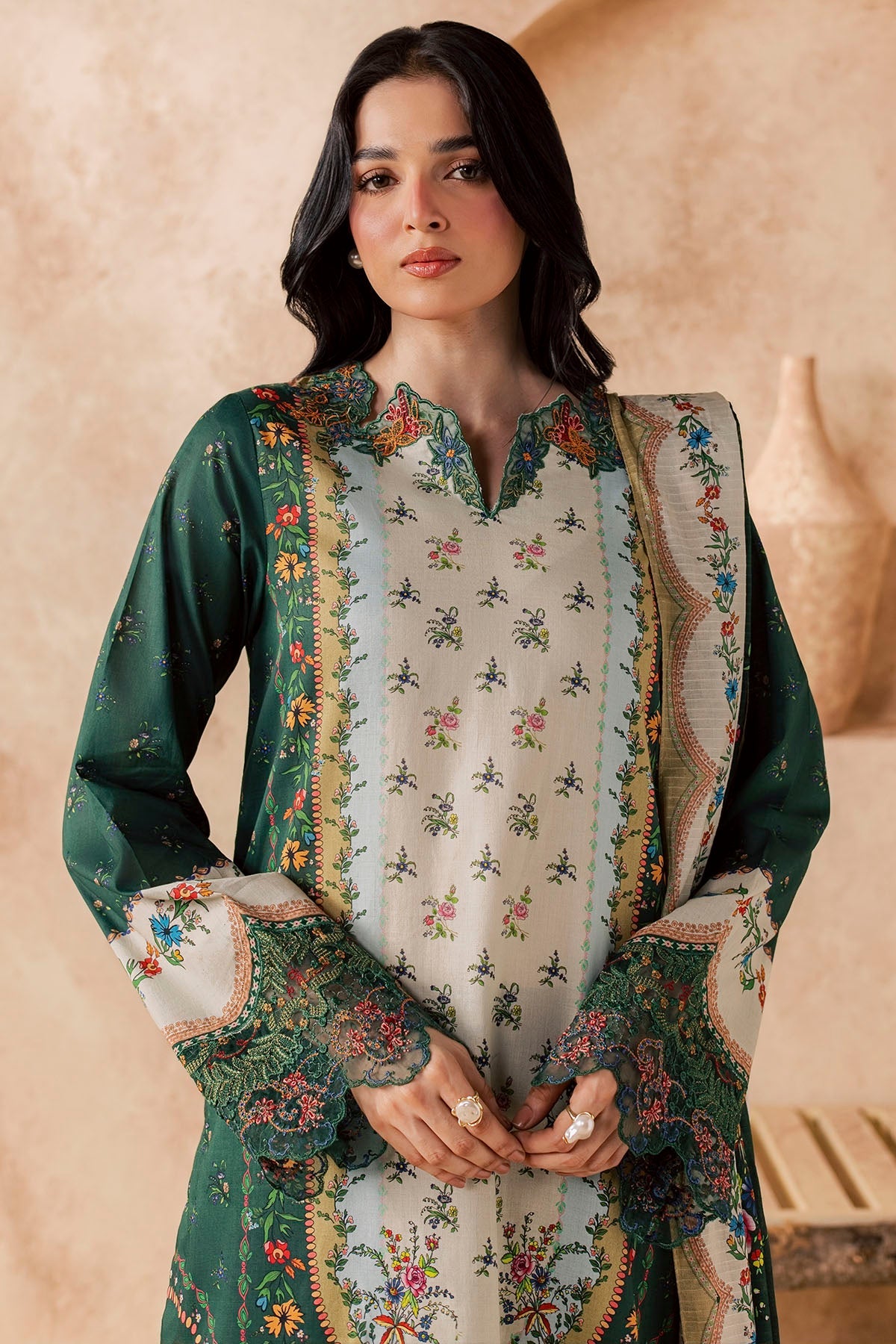 6159-BARAN EMBROIDERED LAWN STITCHED