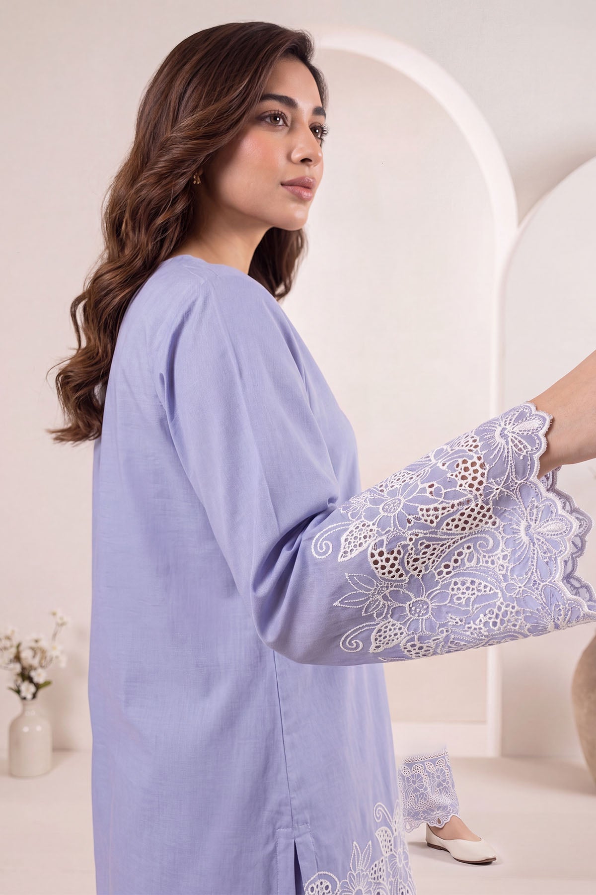 6166-MAISHA EMBROIDERED LAWN STITCHED