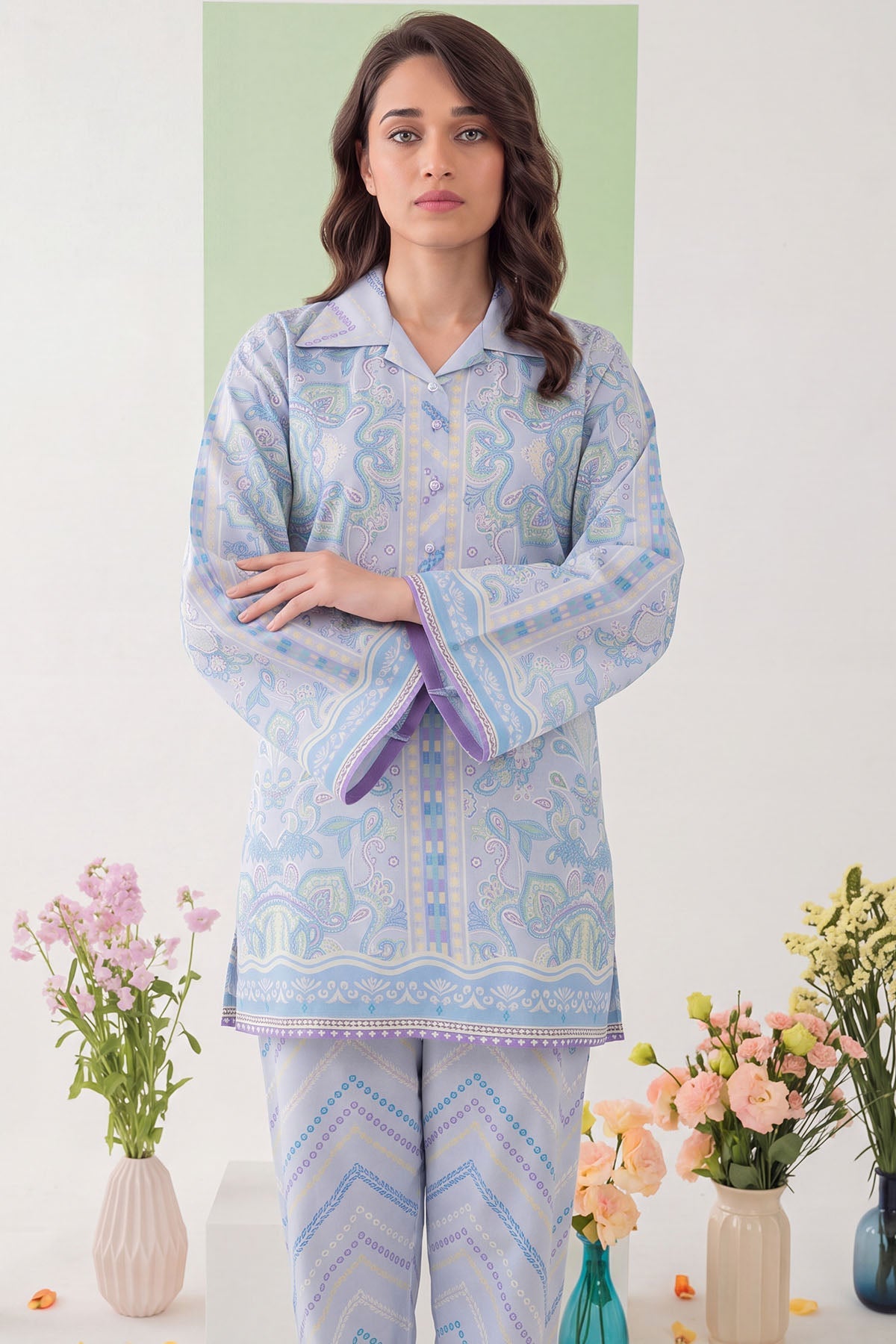 6205-SAIL DIGITAL PRINTED CAMBRIC STITCHED