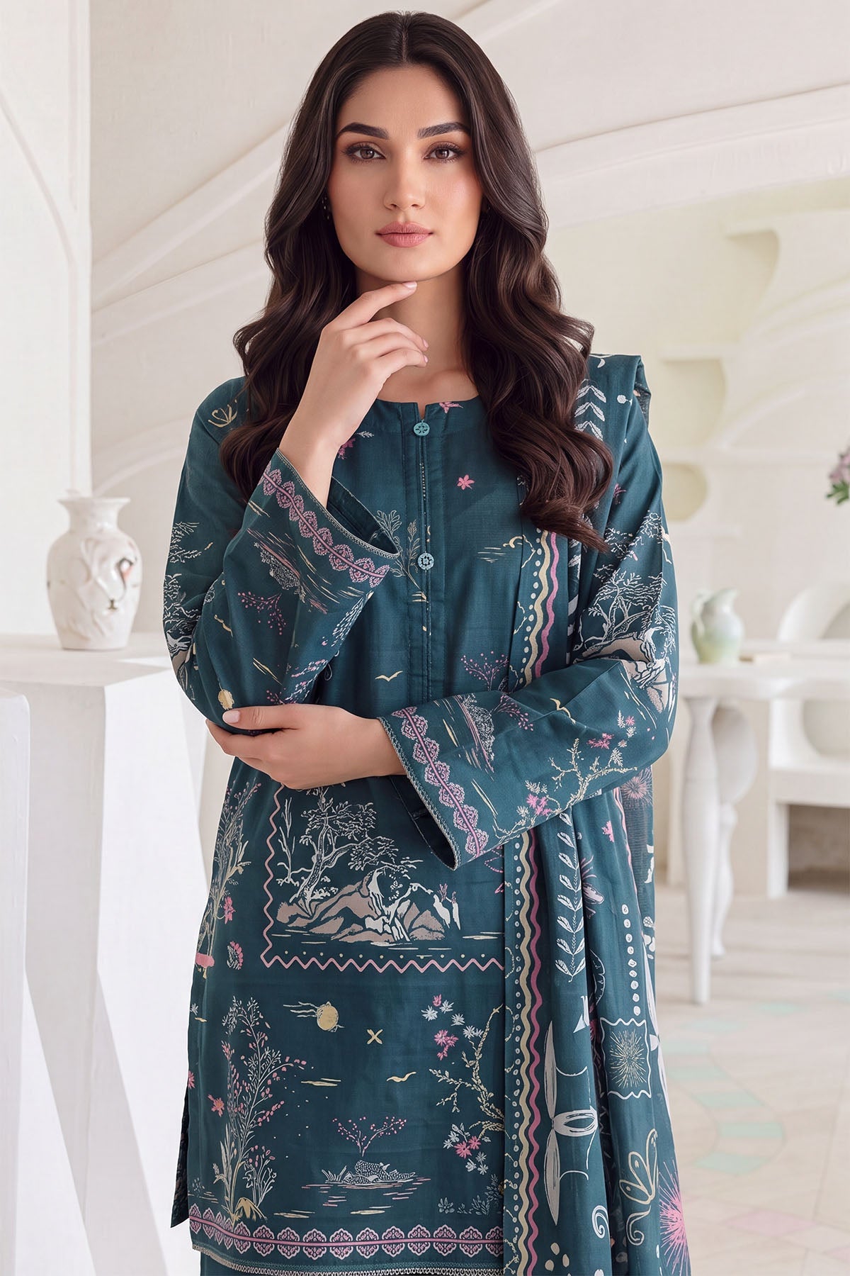 6218-JULIA DIGITAL PRINTED LAWN UNSTITCHED