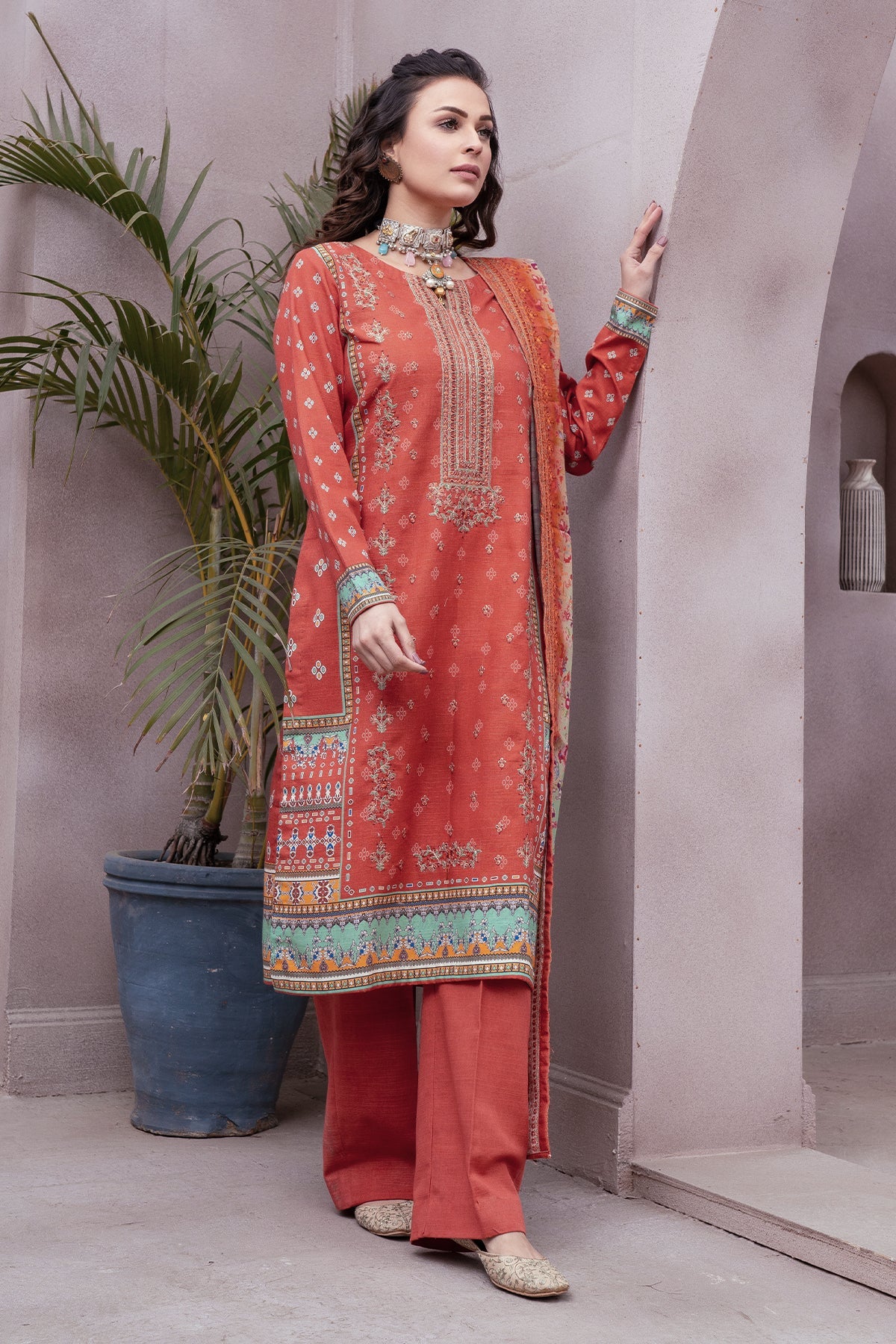 3516-ZACH DIGITAL PRINTED KHADDAR UNSTITCHED