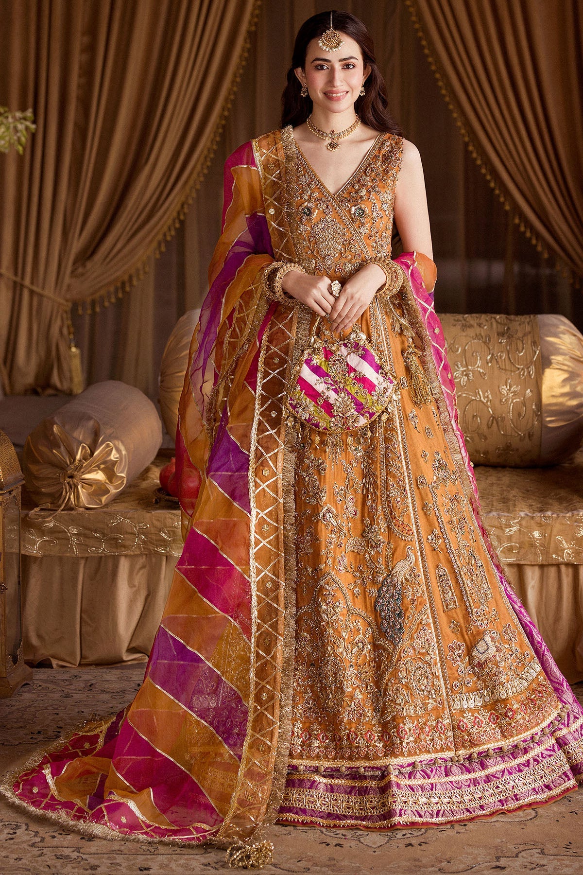 0010-SANGEET HAND EMBELLISHED COTTON ZARI NET STITCHED