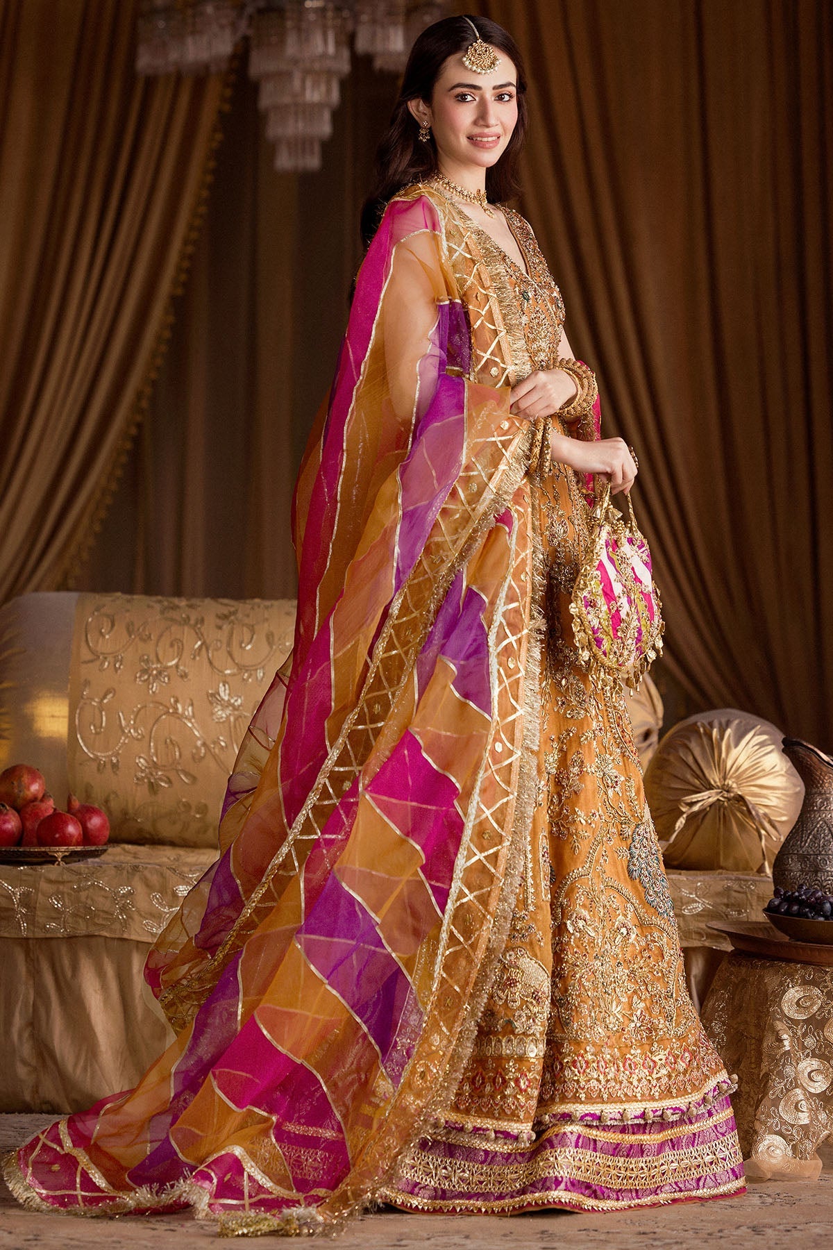 0010-SANGEET HAND EMBELLISHED COTTON ZARI NET STITCHED