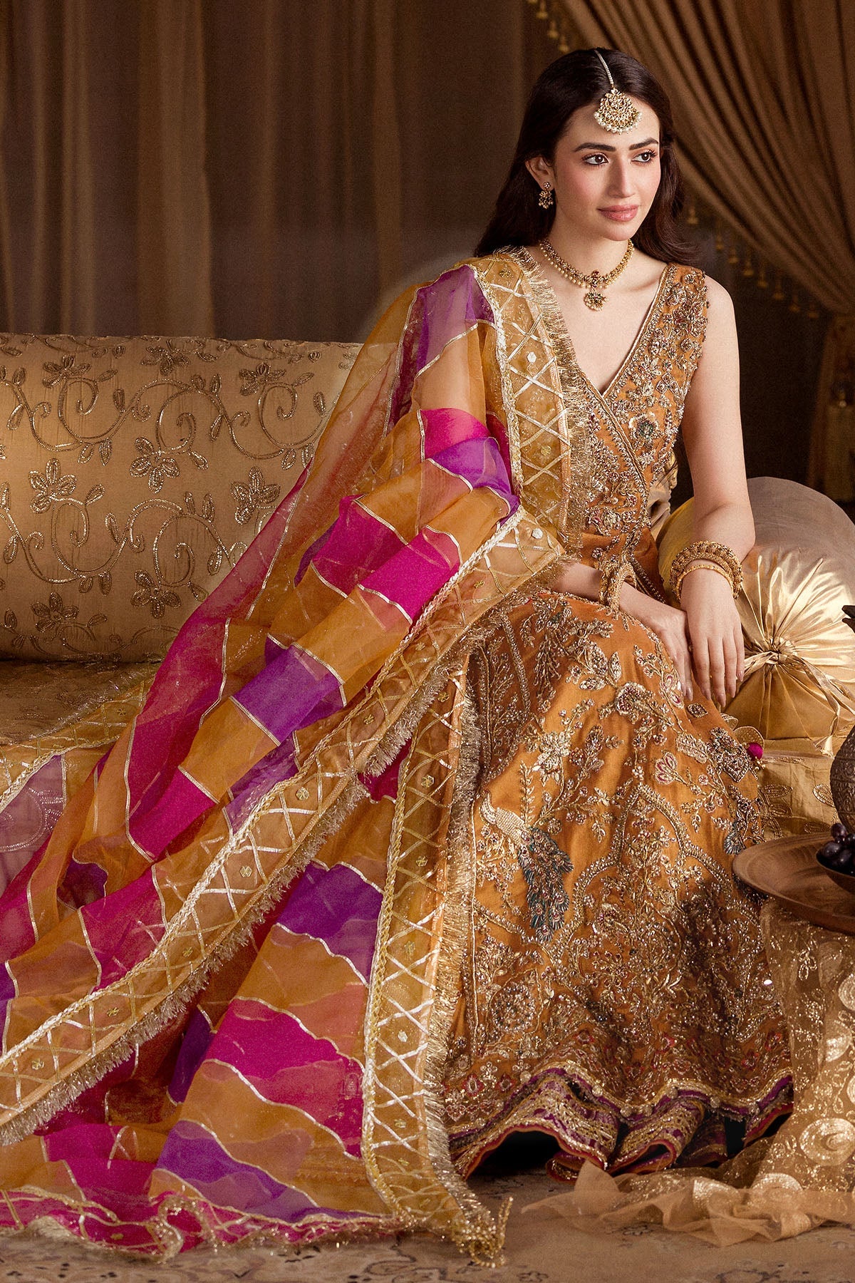 0010-SANGEET HAND EMBELLISHED COTTON ZARI NET STITCHED