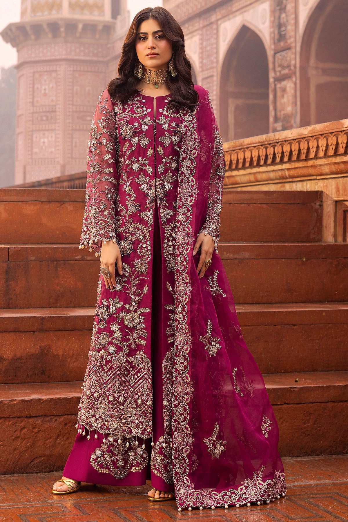 0013-HEER EMBROIDERED ORGANZA STITCHED
