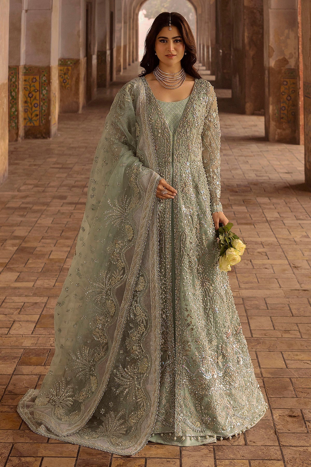 0015-MEHTAB EMBROIDERED ORGANZA STITCHED