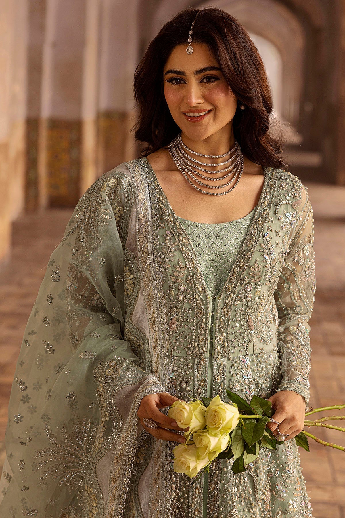0015-MEHTAB EMBROIDERED ORGANZA STITCHED