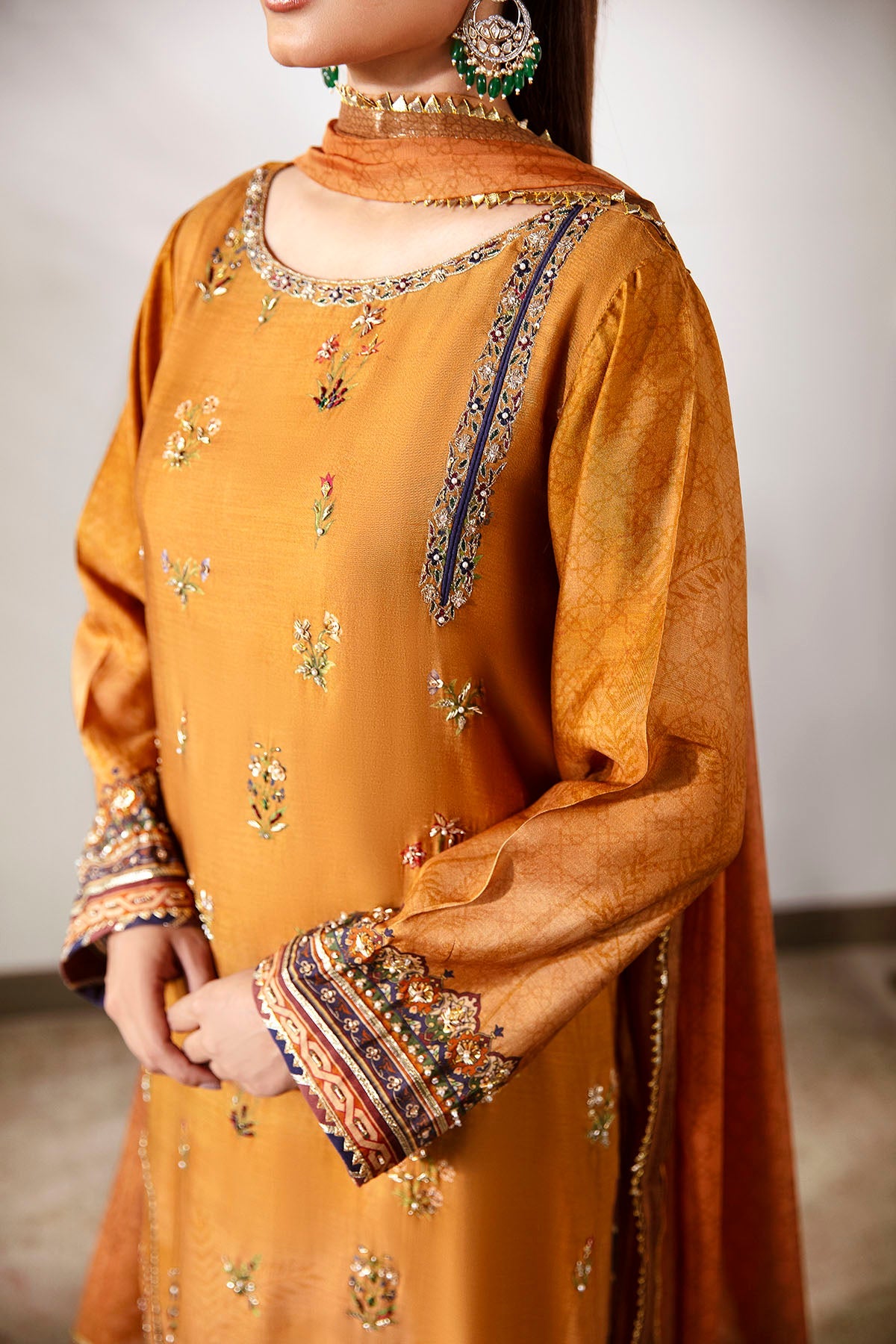 0030-ORNATE-WHISPERS DIGITAL PRINTED COTTON SILK STITCHED