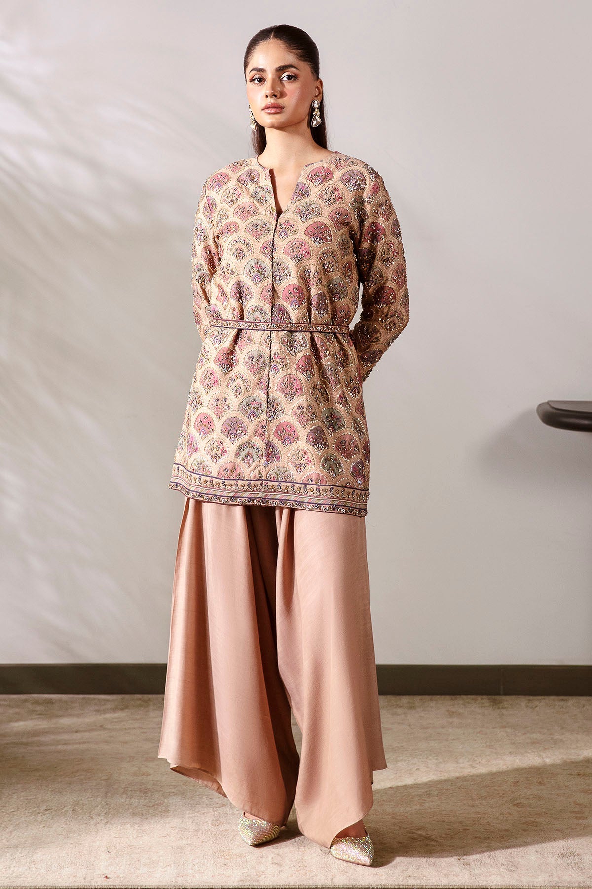 0031-SECRET-GARDEN DIGITAL PRINTED COTTON SILK STITCHED