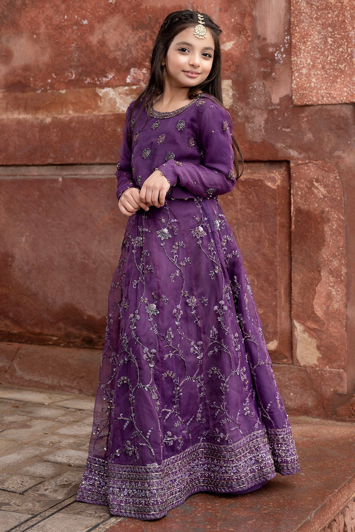 0038-DINA EMBROIDERED ORGANZA STITCHED