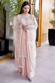 0050-BREEZY-CAPE HAND EMBELLISHED SILK STITCHED