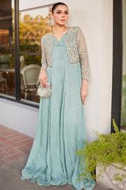 0055-ILLYANA EMBROIDERED SILK NET STITCHED