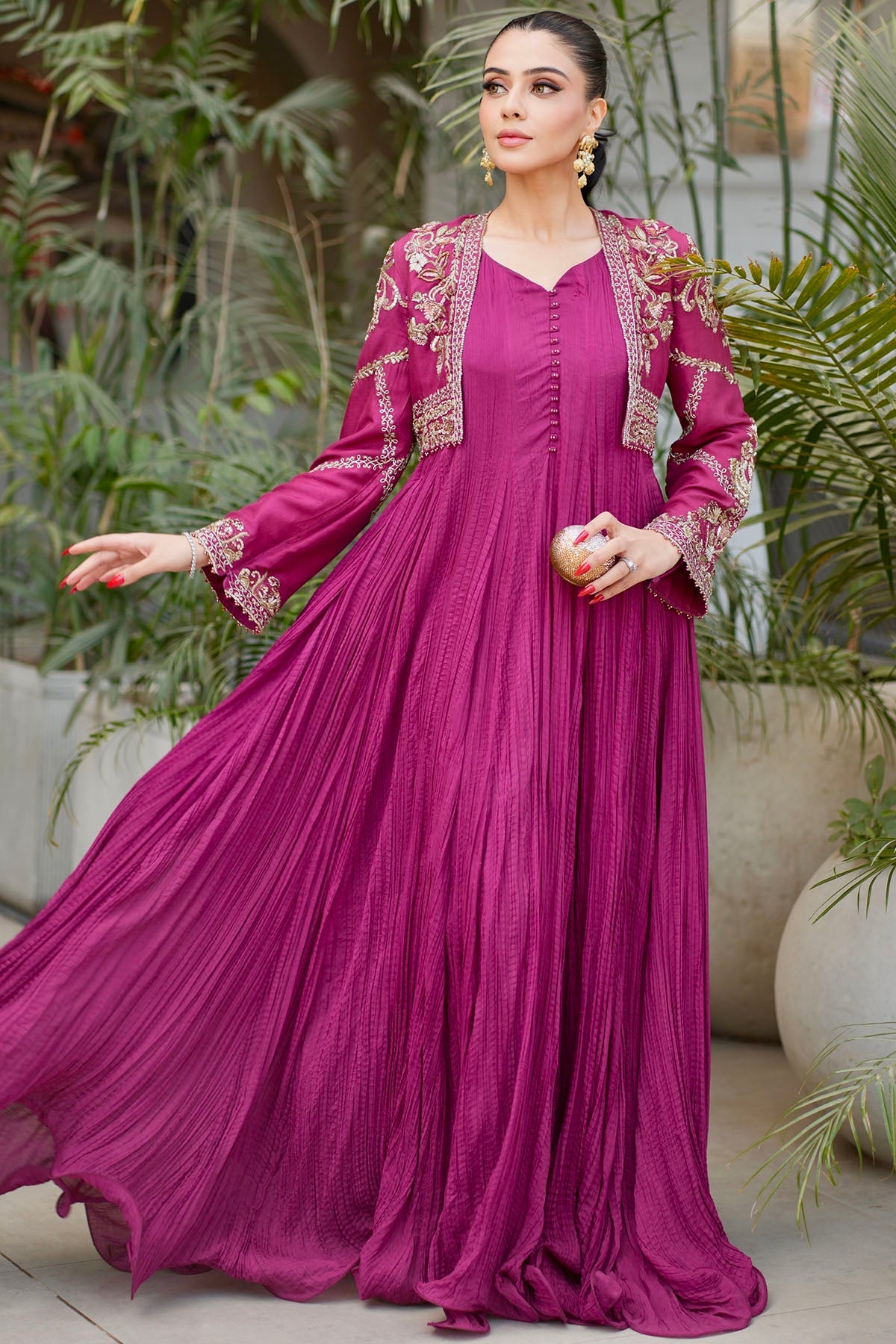 0056-NAIRA HAND EMBELLISHED RAW SILK STITCHED