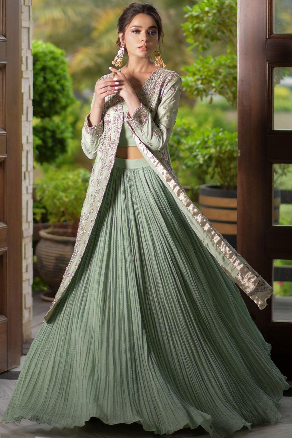 0059-JAZMIN HAND EMBELLISHED RAW SILK STITCHED