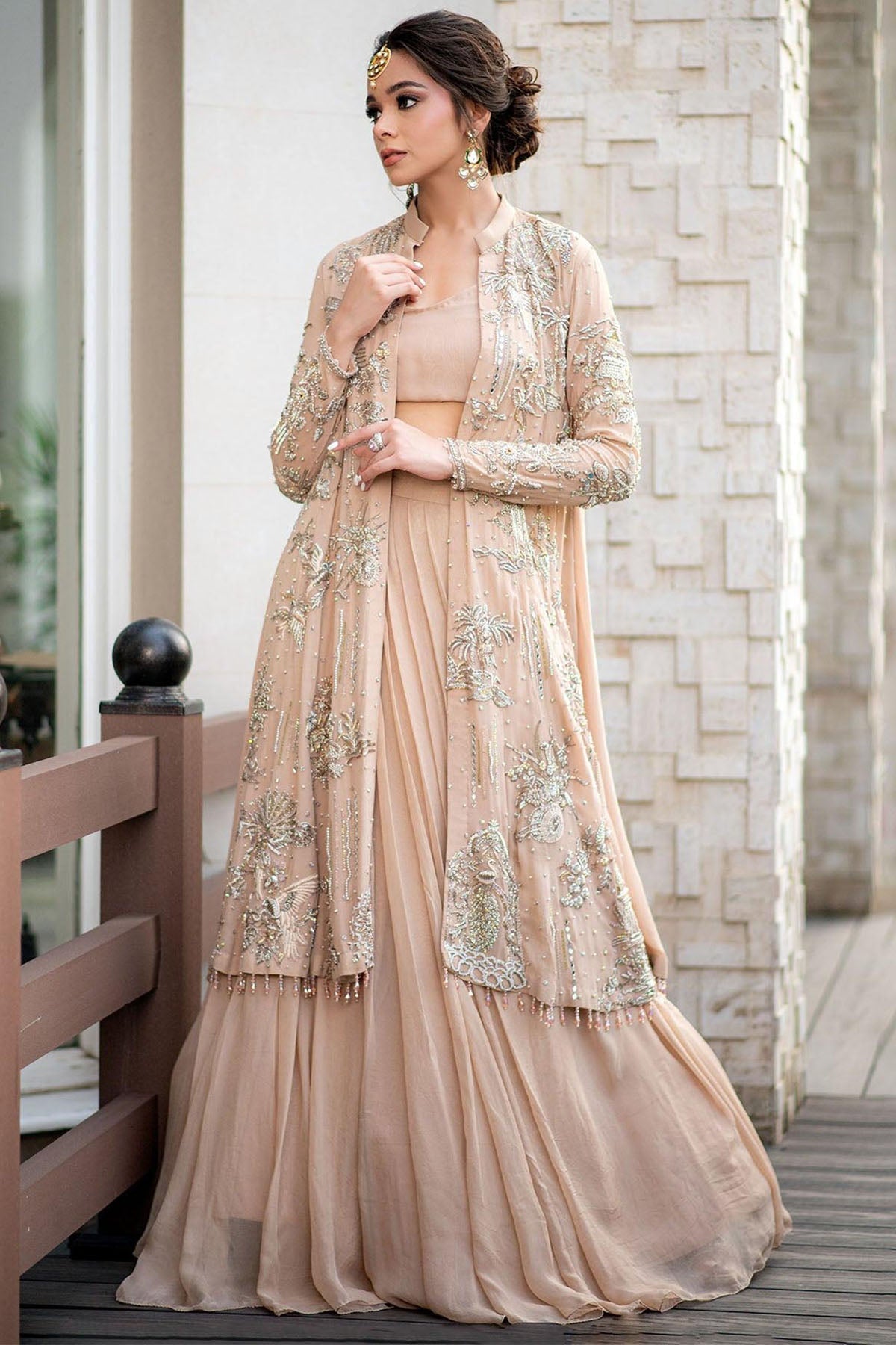 0063-ARIANA EMBROIDERED CHIFFON STITCHED