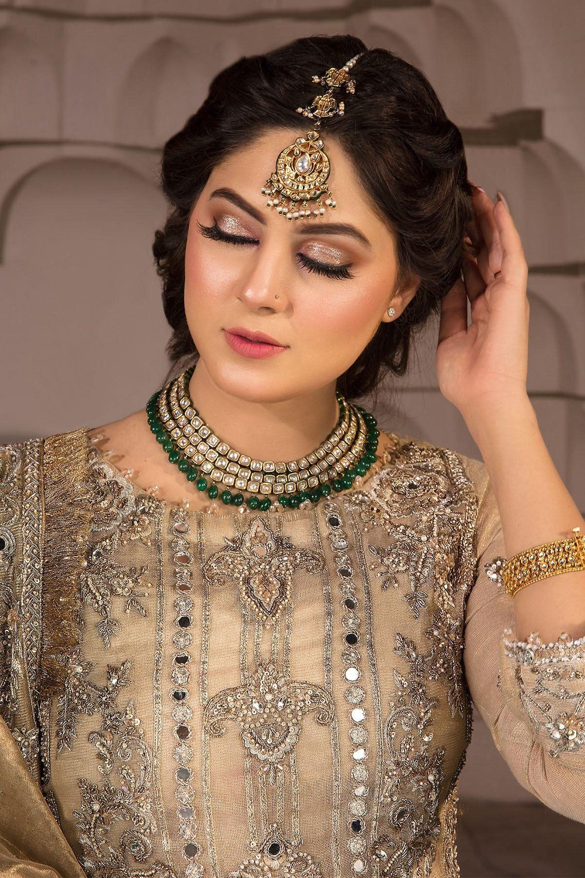 0068-IZARA HAND EMBELLISHED COTTON ZARI STITCHED