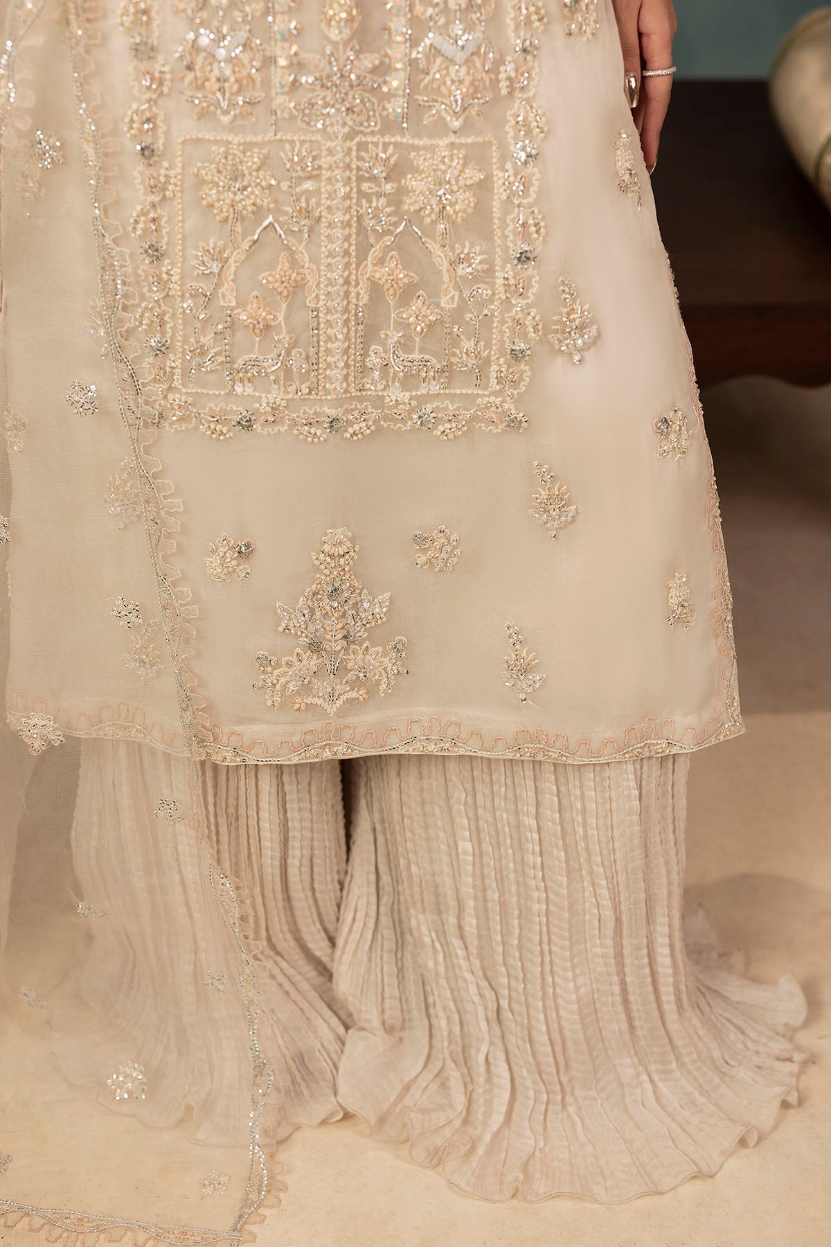 0073-AILA EMBROIDERED ORGANZA STITCHED