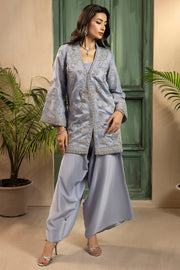 0075-MAHVEEN HAND EMBELLISHED SEESHA SILK STITCHED