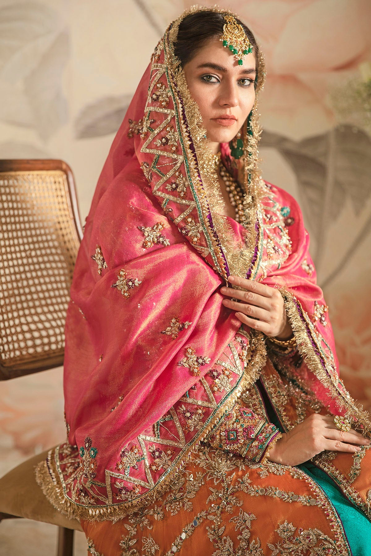 0090-FLORENCE HAND EMBELLISHED SILK NET STITCHED