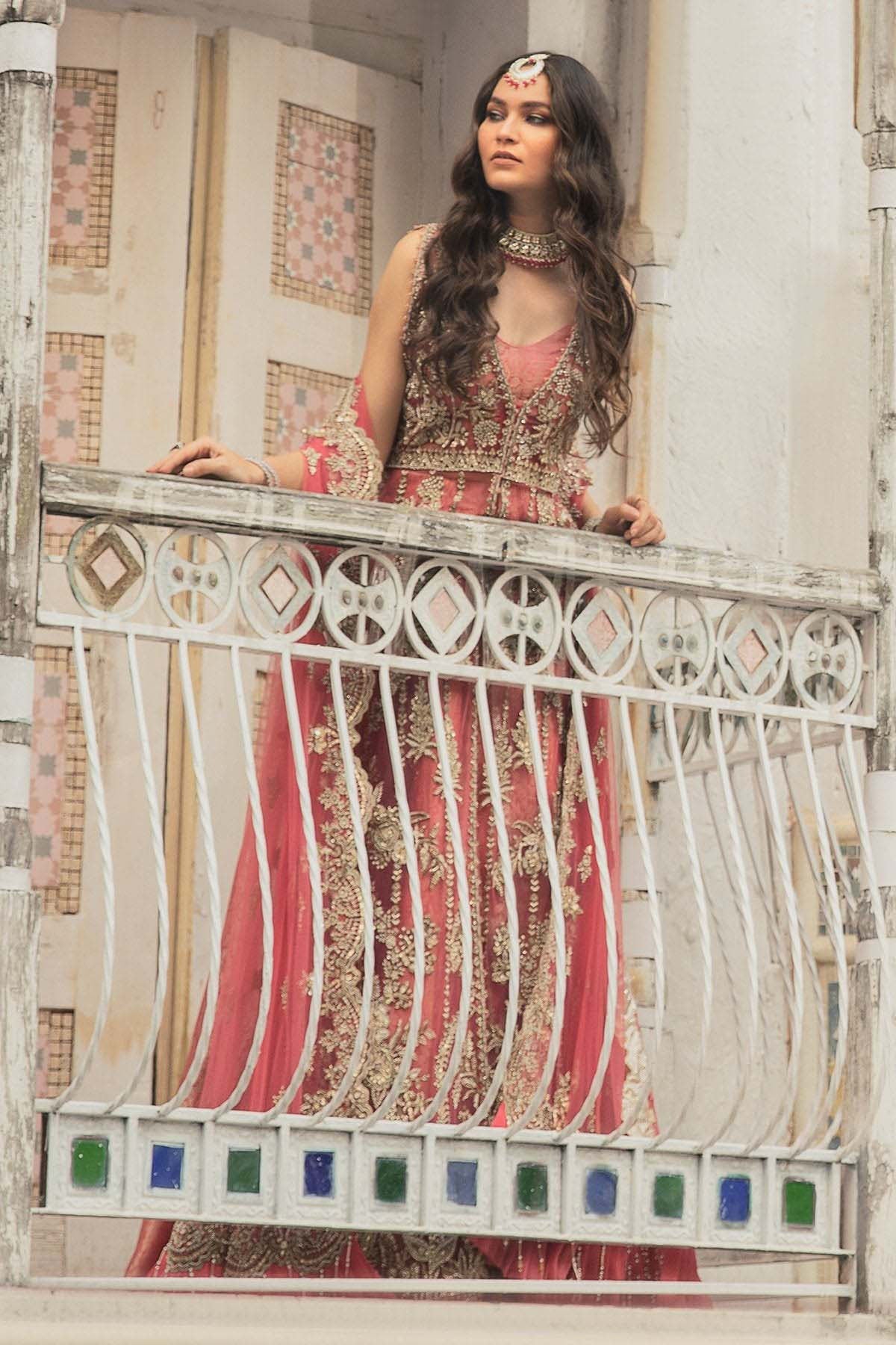 0096-RITZY HAND EMBELLISHED SILK NET STITCHED