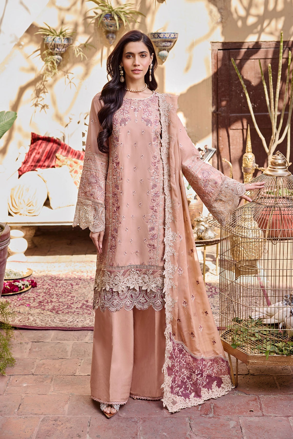 4057-ESMEE EMBROIDERED LAWN STITCHED