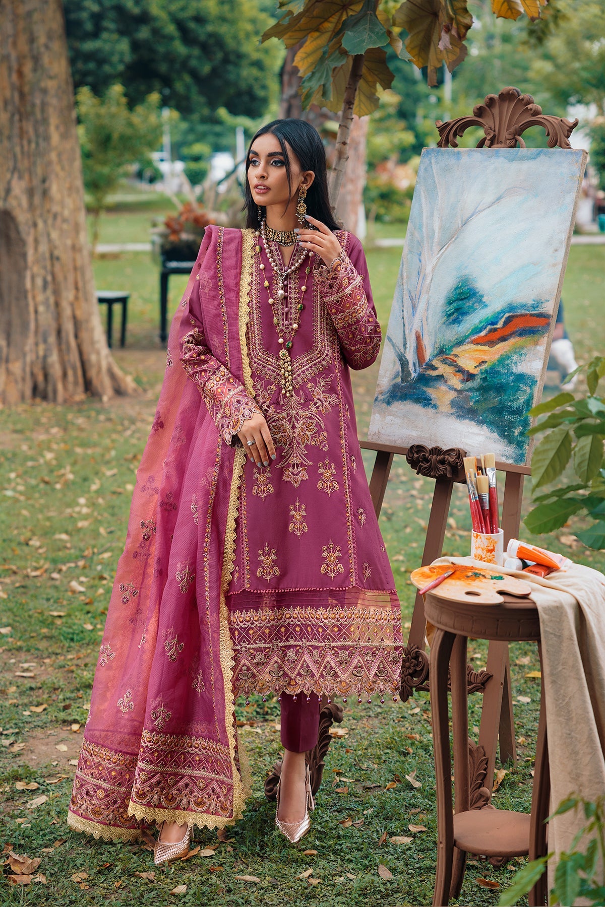 3784-CASABA EMBROIDERED LINEN UNSTITCHED