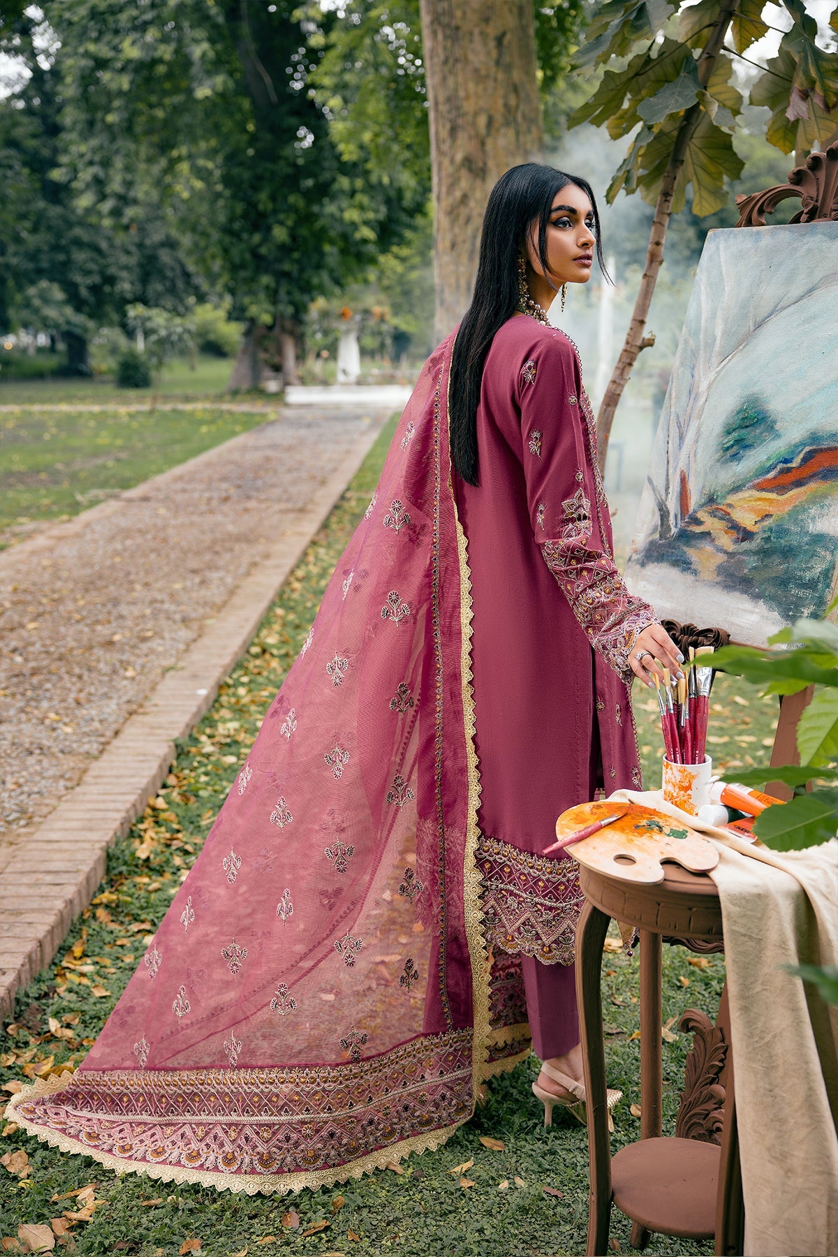 3784-CASABA EMBROIDERED LINEN UNSTITCHED