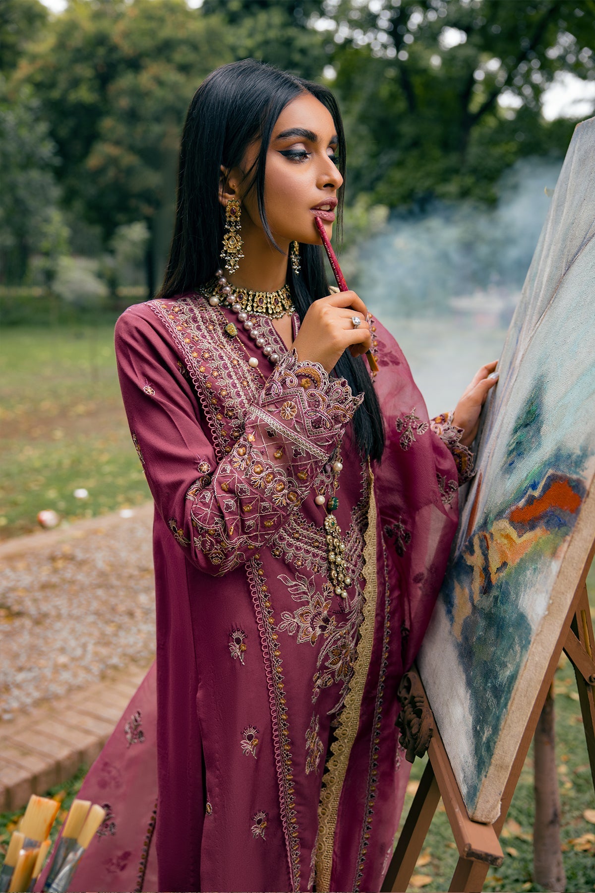 3784-CASABA EMBROIDERED LINEN UNSTITCHED