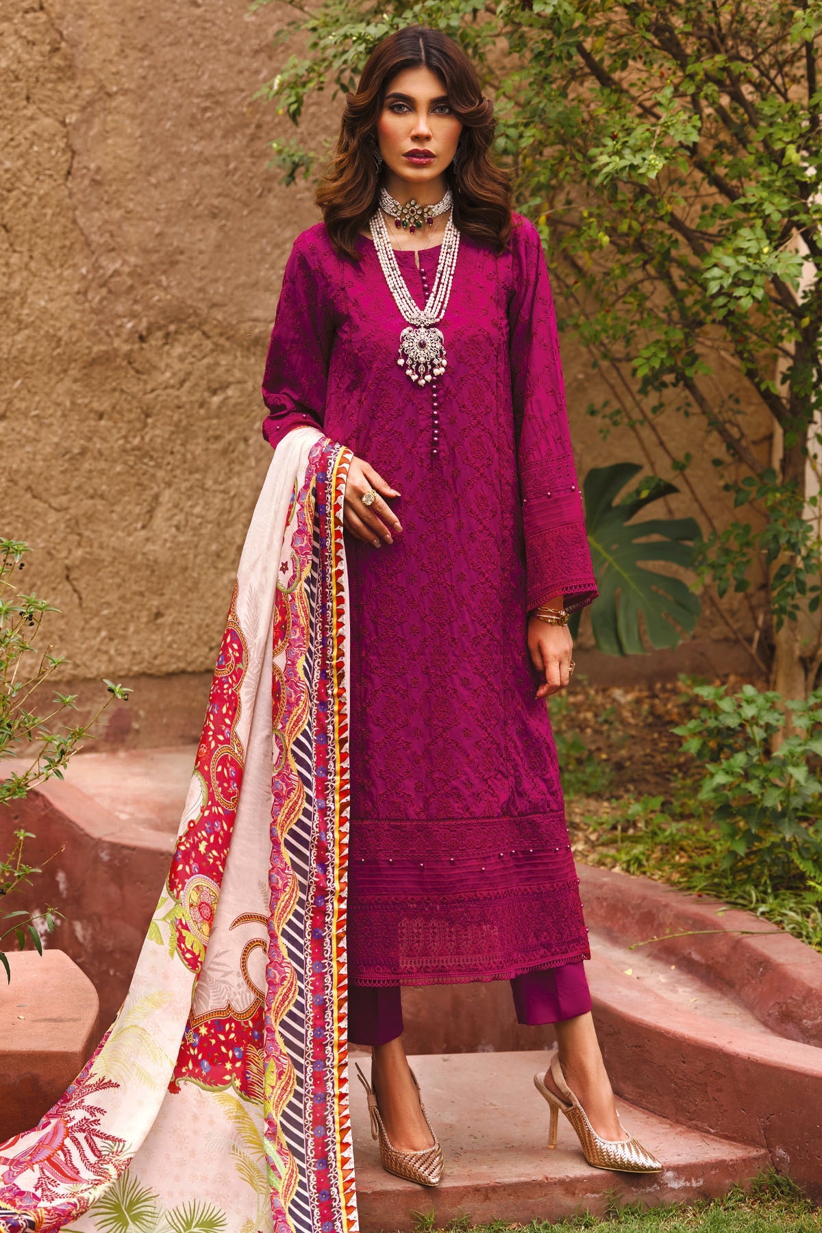 3979-ARZOU EMBROIDERED LAWN STITCHED