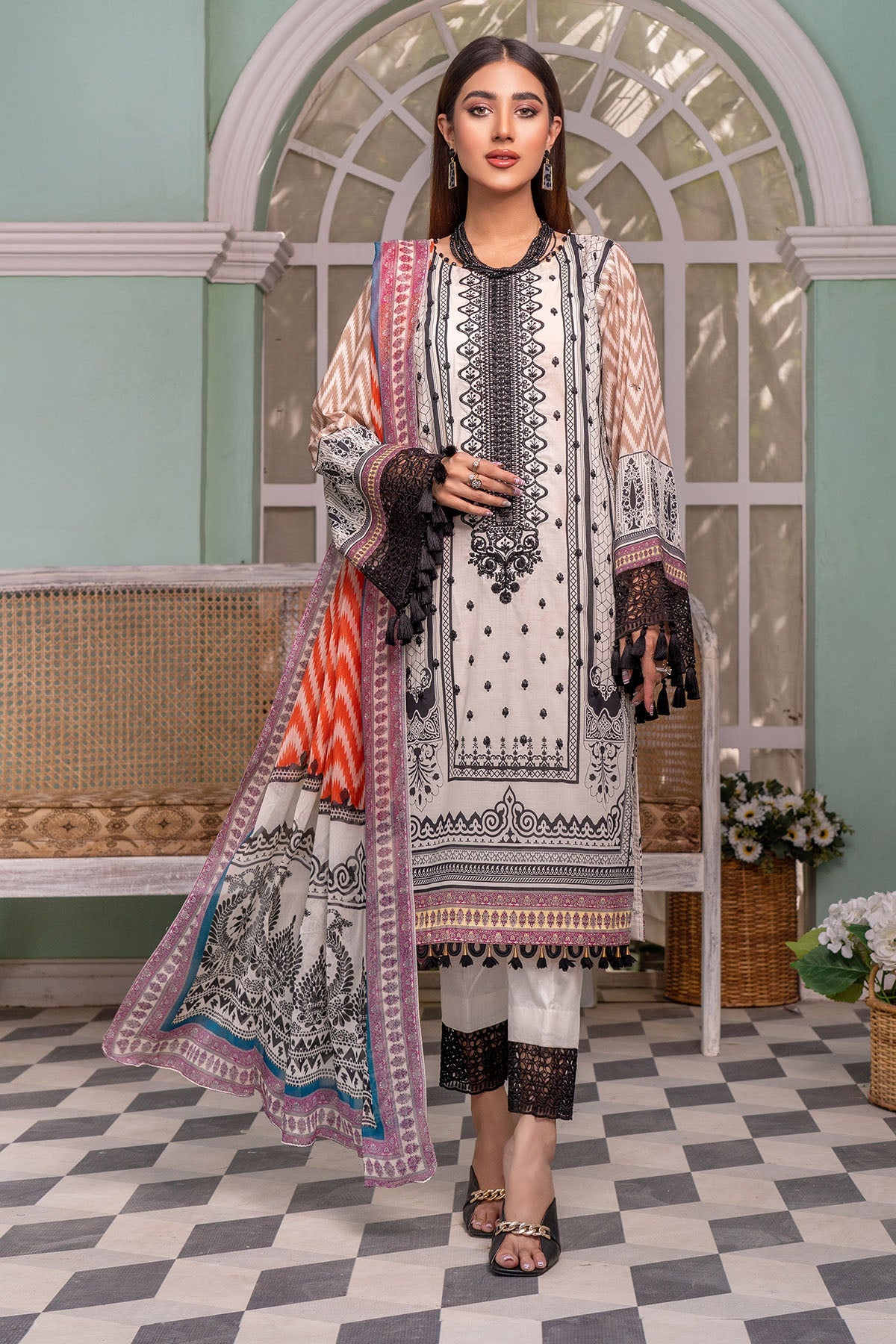 0112-PRINT-A DIGITAL PRINTED LAWN UNSTITCHED