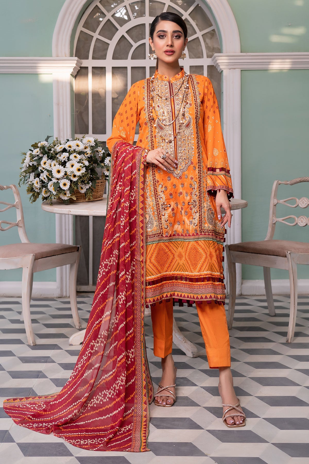 0142-FEROZA DIGITAL PRINTED LAWN UNSTITCHED