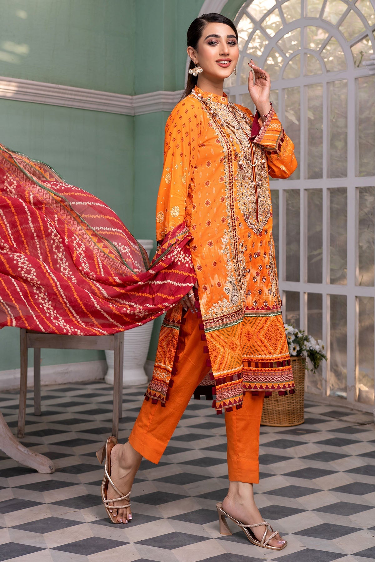 0142-FEROZA DIGITAL PRINTED LAWN UNSTITCHED