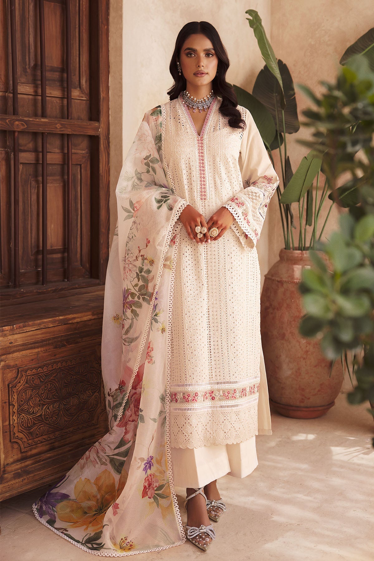 3744-EMILIA EMBROIDERED LAWN UNSTITCHED