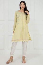 2281-LIGHT-YELLOW EMBROIDERED LAWN STITCHED