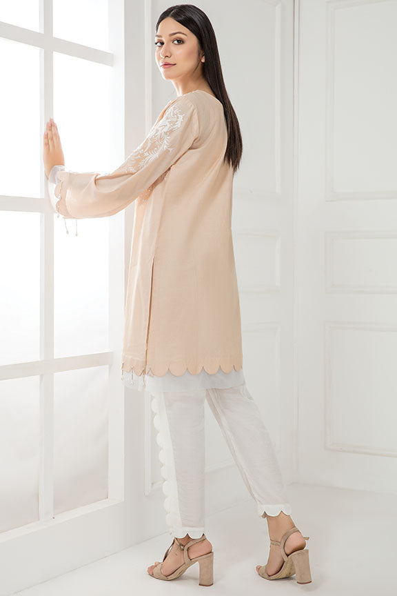 2286-LIGHT-PEACH EMBROIDERED LAWN STITCHED