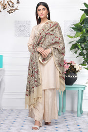 2411-LIGHT-FADED EMBROIDERED WOOL SHAWL