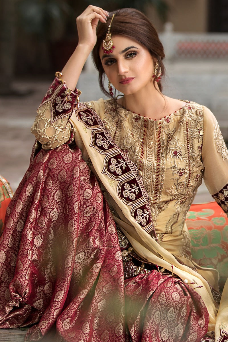 2352-SCARLET-VAULT EMBROIDERED JACQUARD UNSTITCHED