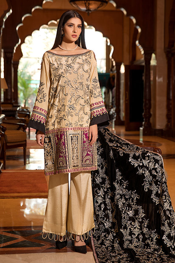 2367-ROYAL-MAJESTY EMBROIDERED SILK UNSTITCHED